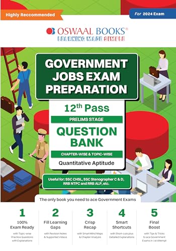 Oswaal Government Exams Question Bank 12th Pass | Quantitative Aptitude | for 2024 Exam von Oswaal Books And Learning Pvt Ltd