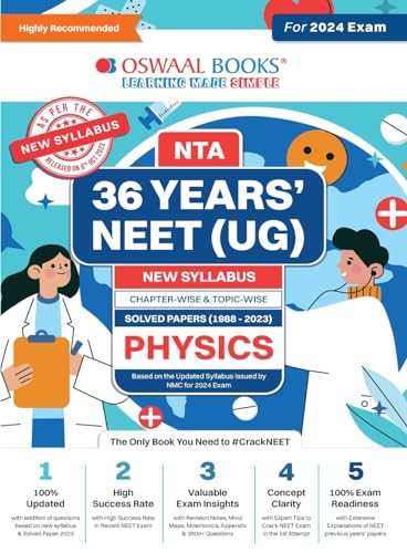 Oswaal NEET (UG) 36 Years Chapter-wise Topic-wise Solved Papers Physics For 2024 Exams ( New Edition) von Oswaal Books And Learning Pvt Ltd