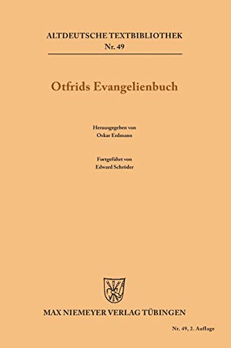 Otfrids Evangelienbuch (Altdeutsche Textbibliothek, 49, Band 49) von de Gruyter