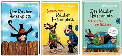3 kolorierte Bücher vom Räuber Hotzenplotz im Set + 1 exklusives Postkartenset
