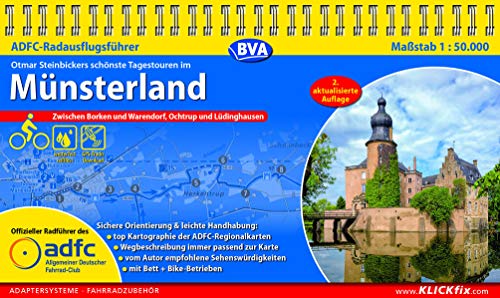 ADFC-Radausflugsführer Münsterland 1:50.000 praktische Spiralbindung, reiß- und wetterfest, GPS-Tracks Download: Zwischen Borken und Warendorf, Ochtrup und Lüdinghausen (ADFC Radführer)