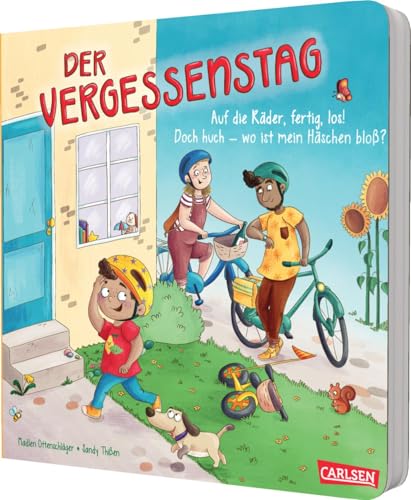 Der Vergessenstag: Auf die Räder, fertig, los! Doch huch – wo ist mein Häschen bloß? | Lustiges Pappbilderbuch ab 2 Jahren mit Reimen über familiäres Alltagschaos Der Vergessenstag: Auf die Räder, fertig, los! Doch huch – wo ist mein Häschen bloß? | Lustiges Pappbilderbuch ab 2 Jahren mit Reimen über familiäres Alltagschaos