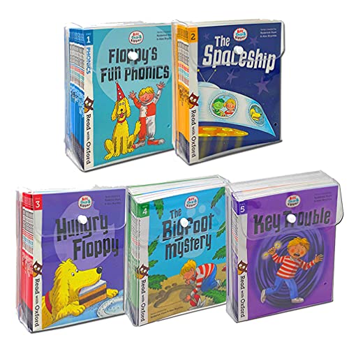 Biff, Chip and Kipper Stage 1 - 5 Read with Oxford: 3+: 88 Phonics Books Collection Set (Stage 1 First Step, 2 Early Reader, 3 Growing Reader, 4 Gaining Confidence & Stage 5 Becoming Independent)