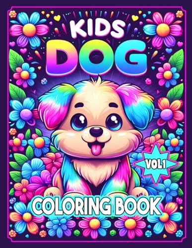 Kids Dog Coloring Book Vol1: 30 large Print Dog Illustrations, Bold and easy coloring book for stress relief and relaxation perfect to unwind to for Kids (Kids Coloring Books, Band 1) von Independently published