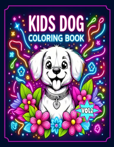Kids Dog Coloring Book Vol2: 31 large Print Dog Illustrations, Fun Bold and easy coloring book for stress relief and relaxation perfect to unwind to for Kids (Kids Coloring Books, Band 2) von Independently published