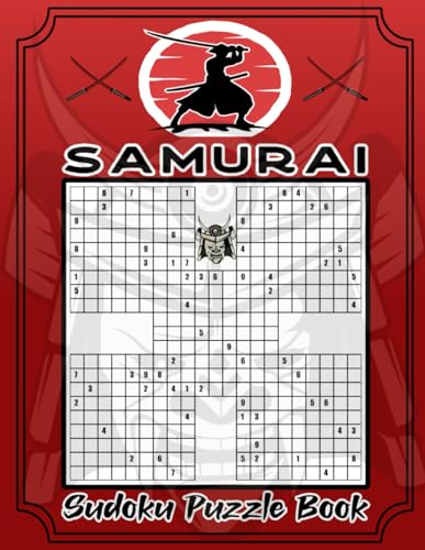 Samurai Sudoku Puzzle Book: 100 Big and Bold Medium Sudoku Samurai Puzzles With Solutions von Independently published