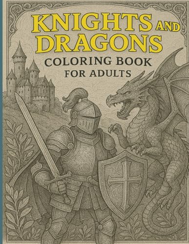 Knights And Dragons Coloring: Epic Medieval Adventure Fun | Part Two: Brave Knights, Fierce Dragons, and Legendary Battles Await - Stress relief Mindfulness (Coloring Books, Band 2) von Independently published
