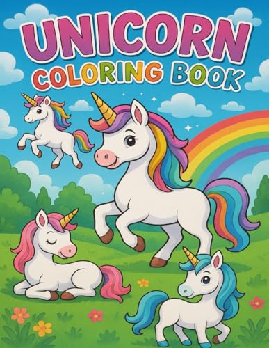 Unicorn Coloring: A Magical Journey into Fantasy & Creativity: Color Beautiful Unicorns, Rainbows & Enchanted Dreamscapes! von Independently published