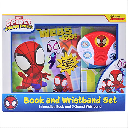 Disney Junior Marvel Spidey and His Amazing Friends: Go-Webs-Go! Book and 5-Sound Wristband Set: Interactive Book and 5-Sound Wristband Disney Junior Marvel Spidey and His Amazing Friends: Go-Webs-Go! Book and 5-Sound Wristband Set: Interactive Book and 5-Sound Wristband