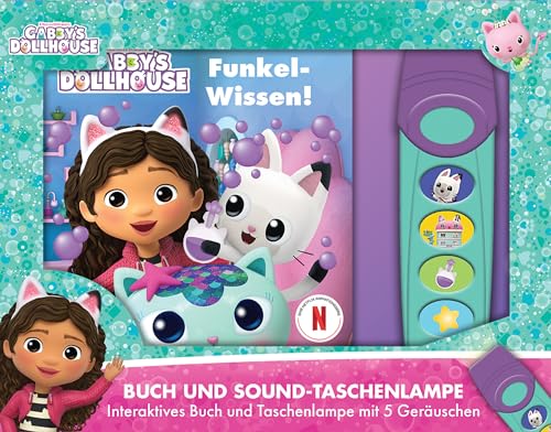 Gabby's Dollhouse - Funkel-Wissen! - Pappbilderbuch mit Taschenlampe und Glitzerseiten - Bilderbuch mit 5 tollen Geräuschen von Phoenix International