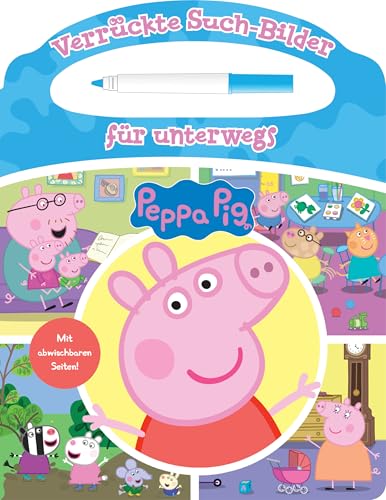 Peppa Pig - Verrückte Such-Bilder für unterwegs - Wimmelbuch - Pappbilderbuch mit Stift und abwischbaren Seiten ab 3 Jahren - Peppa Wutz Peppa Pig - Verrückte Such-Bilder für unterwegs - Wimmelbuch - Pappbilderbuch mit Stift und abwischbaren Seiten ab 3 Jahren - Peppa Wutz