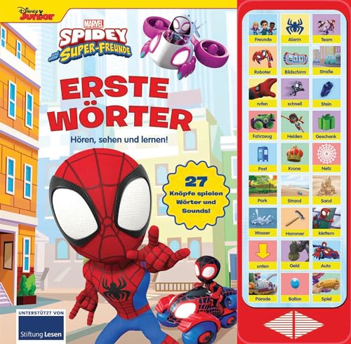 Spidey und seine Superfreunde - Erste Wörter - 27-Button-Soundbuch - Hardcover-Buch mit 27 Geräuschen - MARVEL Spidey und seine Superfreunde - Erste Wörter - 27-Button-Soundbuch - Hardcover-Buch mit 27 Geräuschen - MARVEL von Phoenix Int Publications