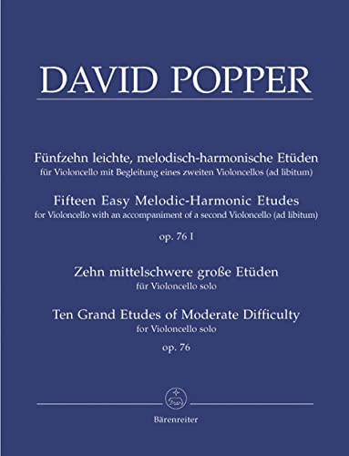 POPPER - Estudios Op.76 (15 Estudios Faciles y 10 Grandes Estudios de Moderada Dificultad) Violoncello