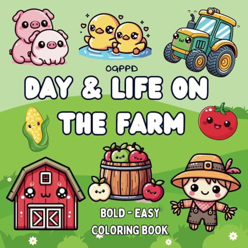 Day & Life On The Farm: Easy Designs for Stress-Free Relaxation (Bold and Simple Coloring Book) von Imprint