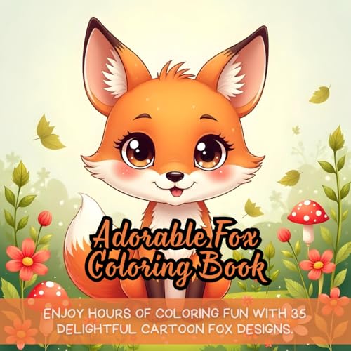 Adorable Fox Coloring Book: adorable fox coloring book, fox coloring book, cartoon fox coloring, cute fox coloring, animal coloring book, beginner ... cute animals coloring, calming coloring book Adorable Fox Coloring Book: adorable fox coloring book, fox coloring book, cartoon fox coloring, cute fox coloring, animal coloring book, beginner ... cute animals coloring, calming coloring book