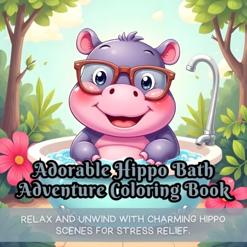 Adorable Hippo Bath Adventure Coloring Book: Fun hippo coloring book, cute animals for kids, relaxing bath scenes, animal-themed coloring pages, ... for all ages, delightful hippo illustrations. Adorable Hippo Bath Adventure Coloring Book: Fun hippo coloring book, cute animals for kids, relaxing bath scenes, animal-themed coloring pages, ... for all ages, delightful hippo illustrations.