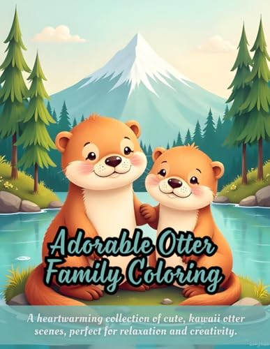 Adorable Otter Family Coloring: charming otter coloring book, cute kawaii animals, otter family coloring pages, relaxing animal scenes for kids, ... stress-relief coloring, fun animal bonding Adorable Otter Family Coloring: charming otter coloring book, cute kawaii animals, otter family coloring pages, relaxing animal scenes for kids, ... stress-relief coloring, fun animal bonding von Independently published