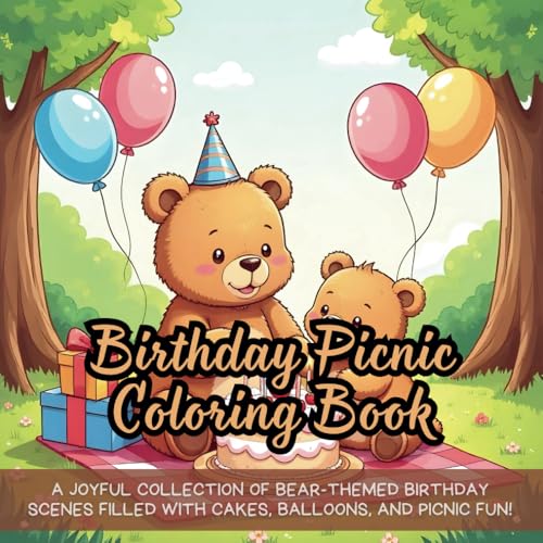 Birthday Picnic Coloring Book: fun bear coloring book for kids, birthday picnic coloring book for toddlers, bear party coloring book, cake and bear ... children, joyful bear coloring book for boys Birthday Picnic Coloring Book: fun bear coloring book for kids, birthday picnic coloring book for toddlers, bear party coloring book, cake and bear ... children, joyful bear coloring book for boys von Independently published