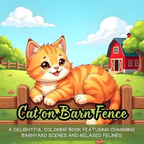Cat on Barn Fence: cute animal coloring fun, rustic barnyard cat and animal coloring book, stress relief countryside cats and farm coloring, barn life ... barn and feline coloring book for adults Cat on Barn Fence: cute animal coloring fun, rustic barnyard cat and animal coloring book, stress relief countryside cats and farm coloring, barn life ... barn and feline coloring book for adults von Independently published