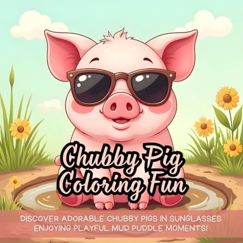 Chubby Pig Coloring Fun: cute pig coloring book fun, chubby pig in sunglasses coloring, adorable pig mud puddle coloring, cartoon piggies coloring ... book fun, farm animals coloring book kids Chubby Pig Coloring Fun: cute pig coloring book fun, chubby pig in sunglasses coloring, adorable pig mud puddle coloring, cartoon piggies coloring ... book fun, farm animals coloring book kids von Independently published