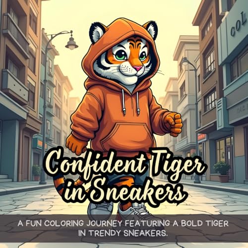 Confident Tiger in Sneakers: A fun coloring journey featuring a bold tiger in trendy sneakers. Confident Tiger in Sneakers: A fun coloring journey featuring a bold tiger in trendy sneakers. von Independently published
