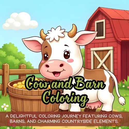 Cow and Barn Coloring: Fun cow and barn coloring book, perfect for kids and adults, charming countryside animals coloring book, peaceful rural landscapes coloring activity, farmyard fun book for kids Cow and Barn Coloring: Fun cow and barn coloring book, perfect for kids and adults, charming countryside animals coloring book, peaceful rural landscapes coloring activity, farmyard fun book for kids von Independently published