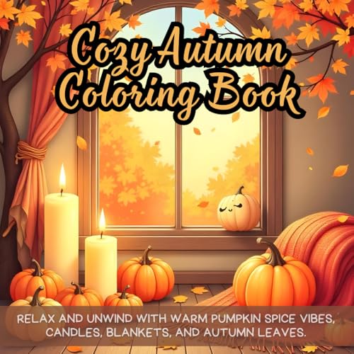 Cozy Autumn Coloring Book: fall leaves and candles coloring book, warm drinks and autumn vibes color book, rustic fall decorations cozy coloring book, ... relaxing fall foliage color book for adults Cozy Autumn Coloring Book: fall leaves and candles coloring book, warm drinks and autumn vibes color book, rustic fall decorations cozy coloring book, ... relaxing fall foliage color book for adults von Independently published