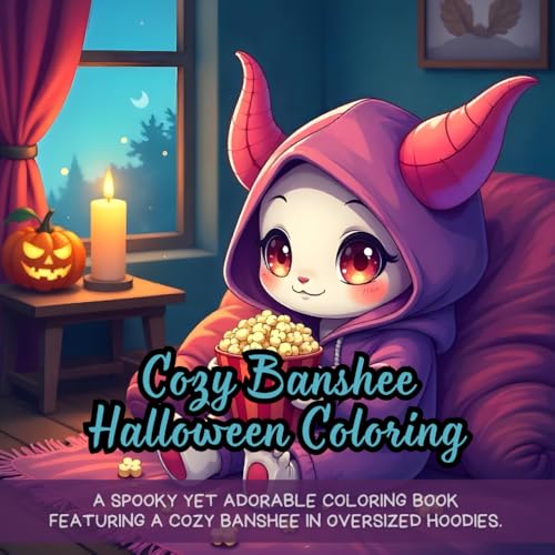Cozy Banshee Halloween Coloring: cozy Halloween coloring book adults, spooky banshee coloring book fun, cute haunted character coloring book, ghostly ... book, Halloween themed cozy aesthetic book Cozy Banshee Halloween Coloring: cozy Halloween coloring book adults, spooky banshee coloring book fun, cute haunted character coloring book, ghostly ... book, Halloween themed cozy aesthetic book von Independently published