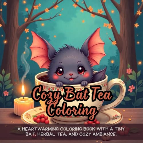 Cozy Bat Tea Coloring Cozy Bat Tea Coloring von Independently published
