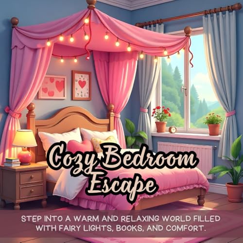 Cozy Bedroom Escape: cozy bedroom coloring book, fairy lights bedroom coloring, warm ambiance decor coloring, book lover cozy coloring, peaceful space ... book, beautiful home interior coloring Cozy Bedroom Escape: cozy bedroom coloring book, fairy lights bedroom coloring, warm ambiance decor coloring, book lover cozy coloring, peaceful space ... book, beautiful home interior coloring von Independently published