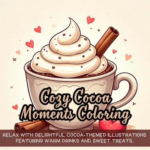 Cozy Cocoa Moments Coloring: Relax with delightful cocoa-themed illustrations featuring warm drinks and sweet treats. Cozy Cocoa Moments Coloring: Relax with delightful cocoa-themed illustrations featuring warm drinks and sweet treats. von Independently published