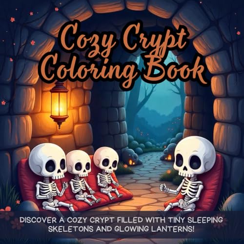 Cozy Crypt Coloring Book: cute spooky coloring book for adults, gothic coloring book for kids, halloween cozy coloring book, aesthetic skeleton ... coloring book, dark fantasy coloring book Cozy Crypt Coloring Book: cute spooky coloring book for adults, gothic coloring book for kids, halloween cozy coloring book, aesthetic skeleton ... coloring book, dark fantasy coloring book von Independently published