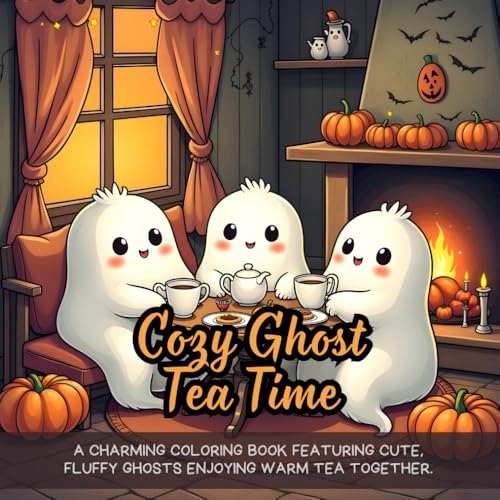 Cozy Ghost Tea Time: Cute ghost coloring book, cozy tea time coloring book, fluffy ghost illustrations, Halloween ghost coloring book, adorable ghost ... pumpkins art book, autumn vibes coloring book Cozy Ghost Tea Time: Cute ghost coloring book, cozy tea time coloring book, fluffy ghost illustrations, Halloween ghost coloring book, adorable ghost ... pumpkins art book, autumn vibes coloring book von Independently published