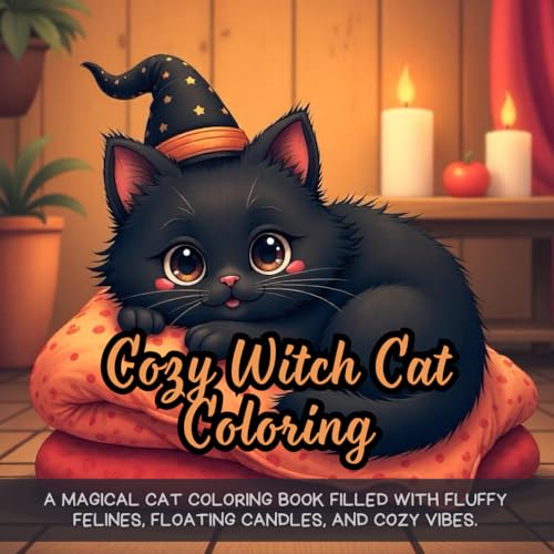 Cozy Witch Cat Coloring: cute witch cat coloring book, fluffy cat coloring book, halloween cat coloring book, cozy cat coloring book, adorable feline ... coloring book, whimsical witch coloring book Cozy Witch Cat Coloring: cute witch cat coloring book, fluffy cat coloring book, halloween cat coloring book, cozy cat coloring book, adorable feline ... coloring book, whimsical witch coloring book von Independently published