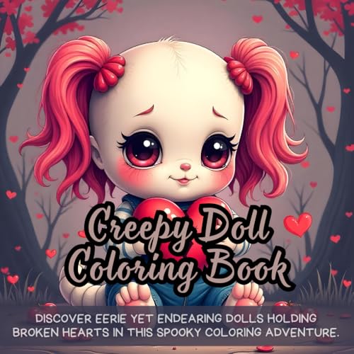 Creepy Doll Coloring Book: Discover eerie yet endearing dolls holding broken hearts in this spooky coloring adventure. Creepy Doll Coloring Book: Discover eerie yet endearing dolls holding broken hearts in this spooky coloring adventure. von Independently published