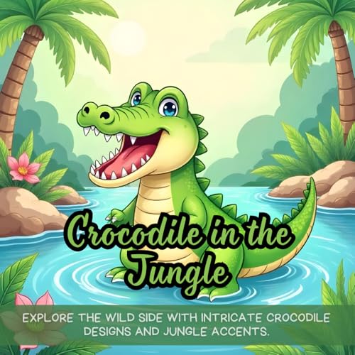 Crocodile in the Jungle: Explore the wild side with intricate crocodile designs and jungle accents. Crocodile in the Jungle: Explore the wild side with intricate crocodile designs and jungle accents. von Independently published