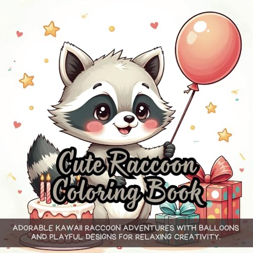 Cute Raccoon Coloring Book: cute raccoon with balloon book, fun kawaii raccoon coloring book, adorable animal balloon coloring book, Coloring Book for ... Teens, Bold and Easy Designs for Relaxation Cute Raccoon Coloring Book: cute raccoon with balloon book, fun kawaii raccoon coloring book, adorable animal balloon coloring book, Coloring Book for ... Teens, Bold and Easy Designs for Relaxation von Independently published