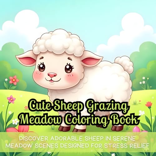 Cute Sheep Grazing Meadow Coloring Book: relaxing coloring book for adults, fun coloring book for kids, peaceful nature scenes, farm animals, calming ... relief coloring, artistic nature doodles Cute Sheep Grazing Meadow Coloring Book: relaxing coloring book for adults, fun coloring book for kids, peaceful nature scenes, farm animals, calming ... relief coloring, artistic nature doodles