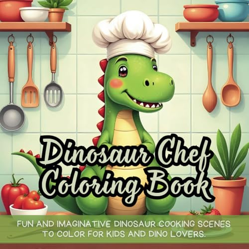 Dinosaur Chef Coloring Book: dinosaur coloring book for kids, cooking coloring book for boys, dino chef activity for children, cute dinosaurs kitchen time coloring, funny dino cooking coloring book Dinosaur Chef Coloring Book: dinosaur coloring book for kids, cooking coloring book for boys, dino chef activity for children, cute dinosaurs kitchen time coloring, funny dino cooking coloring book von Independently published