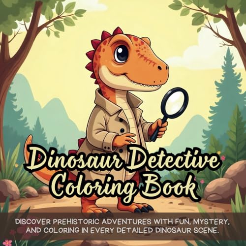 Dinosaur Detective Coloring Book: dinosaur coloring book for kids, detective coloring book for boys, prehistoric animals coloring book, fun dinosaur ... jurassic adventure coloring book for children Dinosaur Detective Coloring Book: dinosaur coloring book for kids, detective coloring book for boys, prehistoric animals coloring book, fun dinosaur ... jurassic adventure coloring book for children von Independently published