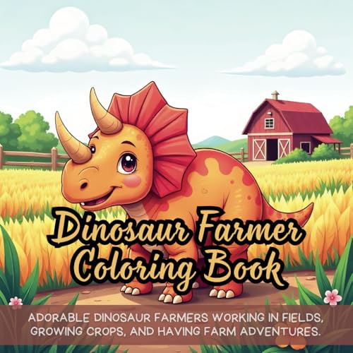 Dinosaur Farmer Coloring Book: fun dinosaur coloring book for kids, dino farmer coloring book, farming theme coloring book, cartoon dinosaur farm ... coloring fun, cute dino animals on farm Dinosaur Farmer Coloring Book: fun dinosaur coloring book for kids, dino farmer coloring book, farming theme coloring book, cartoon dinosaur farm ... coloring fun, cute dino animals on farm von Independently published