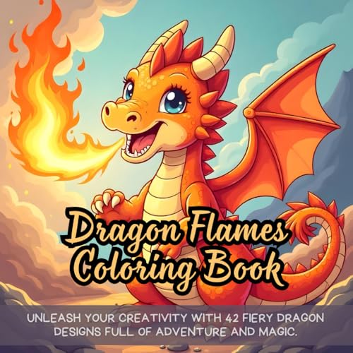 Dragon Flames Coloring Book: Unleash your creativity with 42 fiery dragon designs full of adventure and magic. Dragon Flames Coloring Book: Unleash your creativity with 42 fiery dragon designs full of adventure and magic. von Independently published