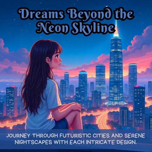 Dreams Beyond the Neon Skyline: cityscape coloring pages, starry sky coloring book, relaxation coloring book, cyberpunk city coloring, skyscraper ... coloring book, fantasy cityscape coloring Dreams Beyond the Neon Skyline: cityscape coloring pages, starry sky coloring book, relaxation coloring book, cyberpunk city coloring, skyscraper ... coloring book, fantasy cityscape coloring von Independently published