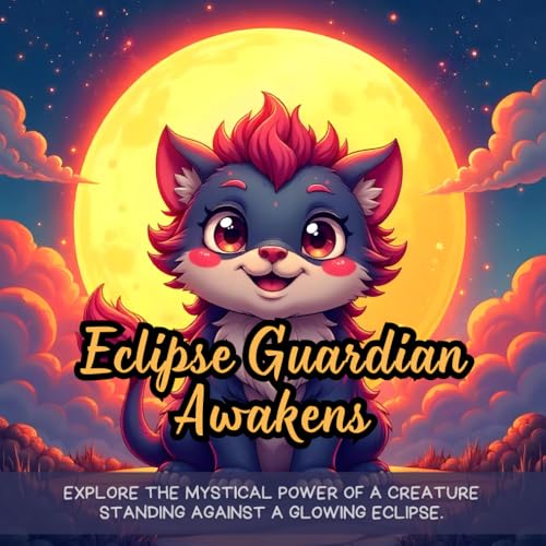 Eclipse Guardian Awakens: Explore the Mystical Power of a Creature Standing Against a Glowing Eclipse. Eclipse Guardian Awakens: Explore the Mystical Power of a Creature Standing Against a Glowing Eclipse. von Independently published