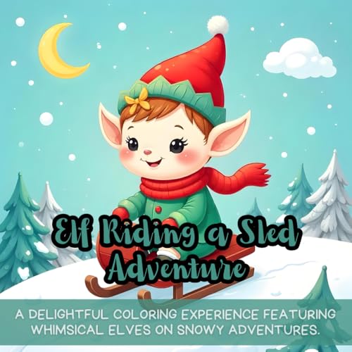 Elf Riding a Sled Adventure: elf coloring book, sledding coloring book, holiday coloring book, christmas coloring book, kids coloring book, winter ... relaxing coloring book, adult coloring book Elf Riding a Sled Adventure: elf coloring book, sledding coloring book, holiday coloring book, christmas coloring book, kids coloring book, winter ... relaxing coloring book, adult coloring book von Independently published