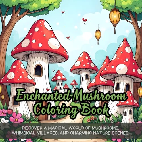 Enchanted Mushroom Coloring Book: Fantasy mushroom coloring book for adults, enchanted village coloring book, magical mushroom world coloring book, ... book, fairy tale mushroom coloring book Enchanted Mushroom Coloring Book: Fantasy mushroom coloring book for adults, enchanted village coloring book, magical mushroom world coloring book, ... book, fairy tale mushroom coloring book von Independently published