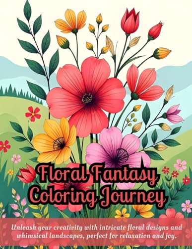Floral Fantasy Coloring Journey: decorative floral coloring book, abstract flower designs for adults, whimsical landscape illustrations, relaxing ... relief, abstract bouquet coloring pages Floral Fantasy Coloring Journey: decorative floral coloring book, abstract flower designs for adults, whimsical landscape illustrations, relaxing ... relief, abstract bouquet coloring pages von Independently published