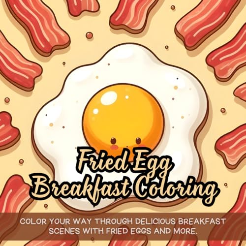 Fried Egg Breakfast Coloring: fun breakfast coloring book, fried egg coloring book for adults, food lovers’ coloring book for kids, toast and egg ... book, egg and toast designs fun coloring book Fried Egg Breakfast Coloring: fun breakfast coloring book, fried egg coloring book for adults, food lovers’ coloring book for kids, toast and egg ... book, egg and toast designs fun coloring book von Independently published