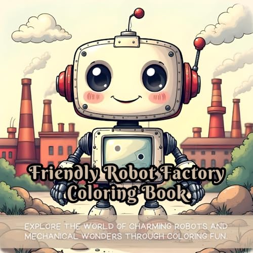 Friendly Robot Factory Coloring Book: friendly robot coloring book, robot factory coloring, robot characters coloring book, coloring book for kids, ... fun coloring pages, cute robot coloring book Friendly Robot Factory Coloring Book: friendly robot coloring book, robot factory coloring, robot characters coloring book, coloring book for kids, ... fun coloring pages, cute robot coloring book von Independently published