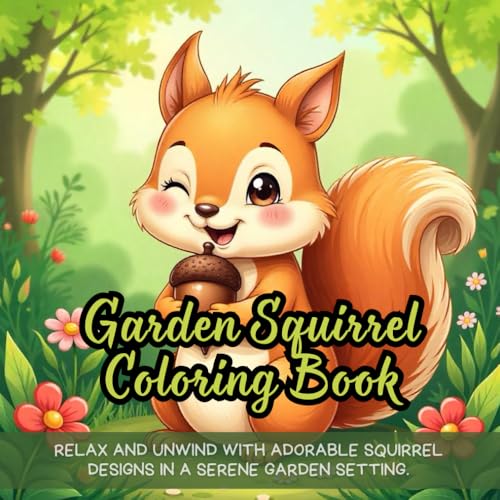 Garden Squirrel Coloring Book: cute squirrel coloring book for adults, woodland animal coloring book for adults, detailed garden wildlife coloring ... kids, peaceful garden squirrel coloring book Garden Squirrel Coloring Book: cute squirrel coloring book for adults, woodland animal coloring book for adults, detailed garden wildlife coloring ... kids, peaceful garden squirrel coloring book von Independently published